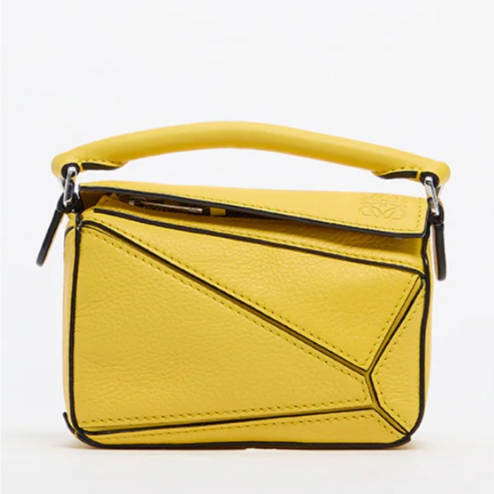 LOEWE mini puzzle bag in grained calfskin